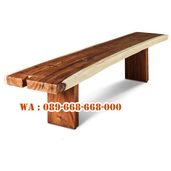 Bangku Kayu Trembesi Solid Panjang Kota Cikarang