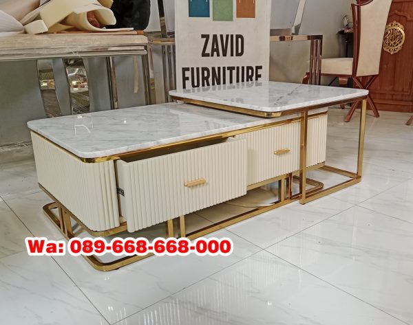 Coffe Table Marmer Model Baru