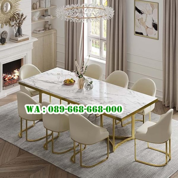 Harga Meja Makan Marmer 8 Kursi