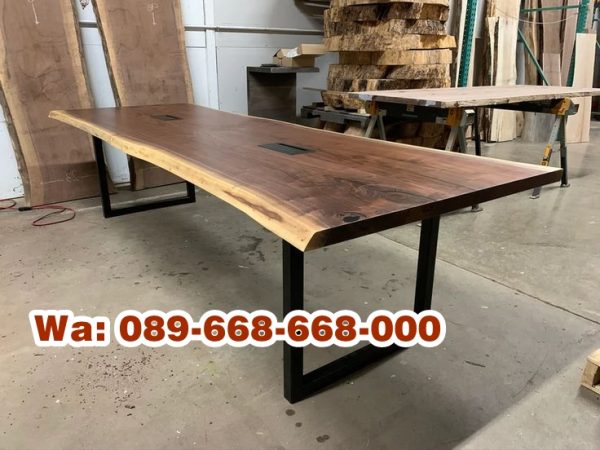 Harga Meja Trembesi Kaki Besi