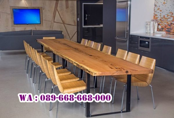 Meja Meeting Kayu Panjang