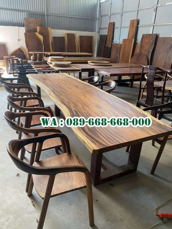 Meja Meeting Trembesi Solid Minimalis Kota Bandung