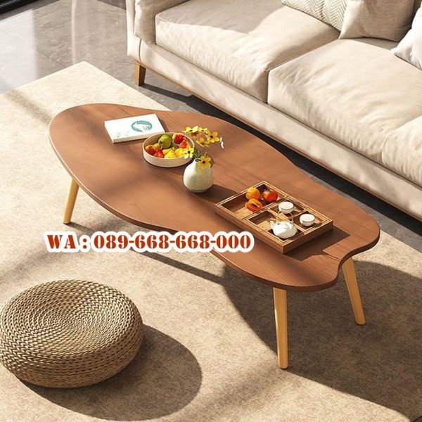 Meja Tamu Jati Desain Unik Kota Subang