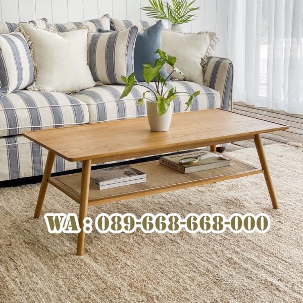 Meja Tamu Kayu Jati Solid Kota Lumajang