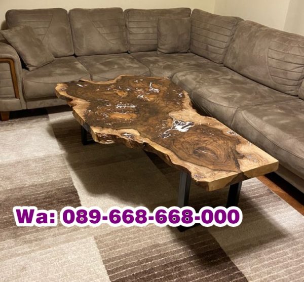 Meja Tamu Kayu Kaki Besi