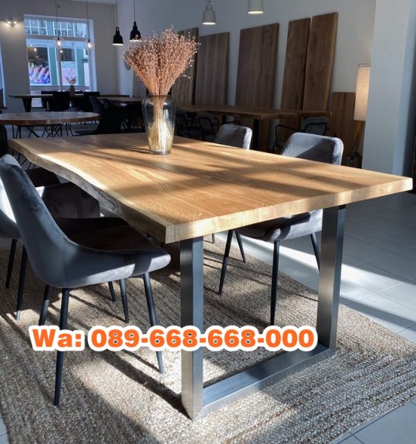 Meja Trembesi Utuh Stainless Palembang