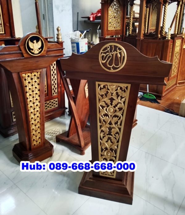 Podium Musholla Kayu Jati Jepara Minimalis