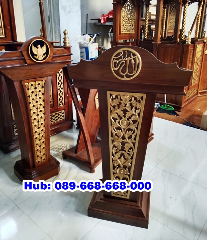Podium Musholla Kayu Jati Jepara Minimalis