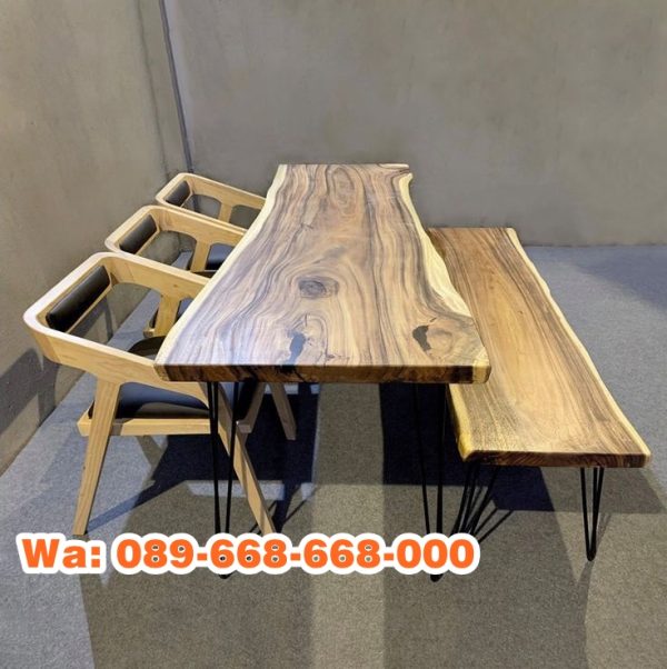 Set Meja Kursi Bangku Trembesi