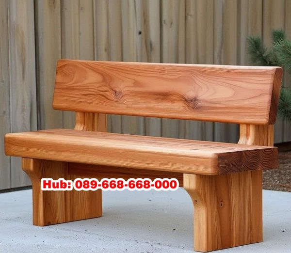 Bangku Kayu Panjang Sandaran