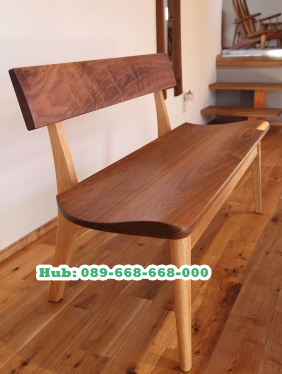 Bangku Panjang Kayu Jati Sandaran