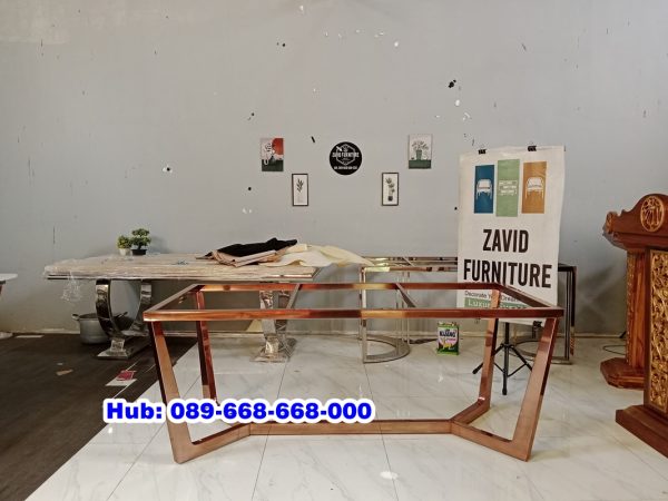 Kaki Meja Stainless Rose Gold