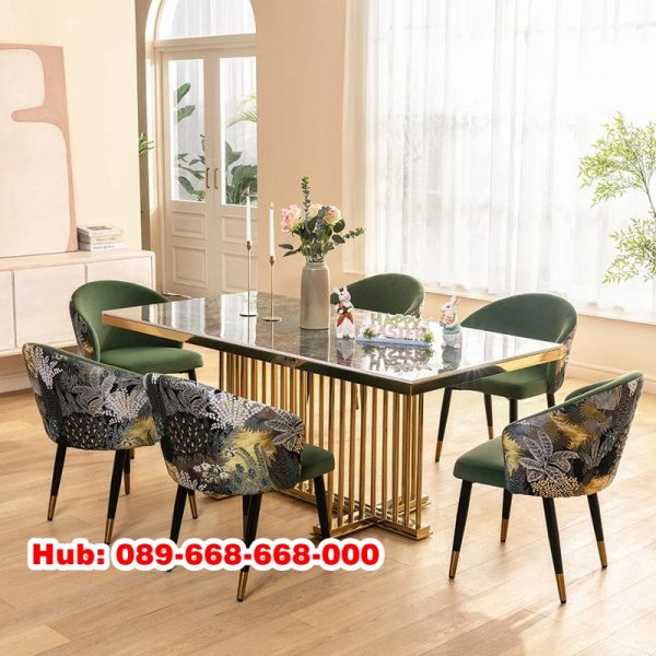 Meja Makan Marmer Stainless Jeruji Denpasar