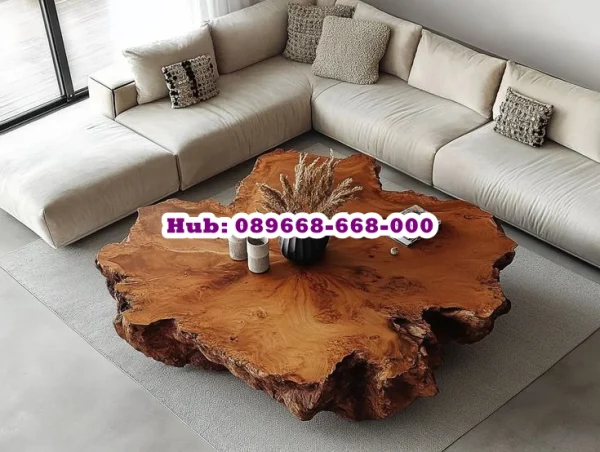 Meja Tamu Kayu Solid Utuh