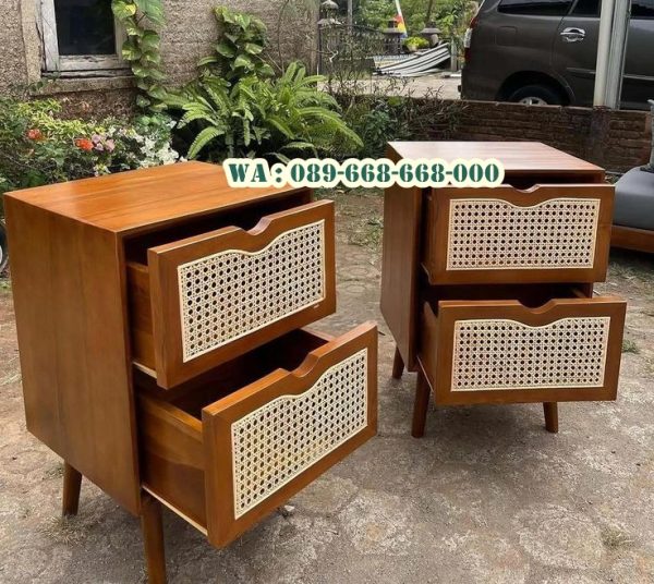 Nakas Kayu Jati Dua Laci