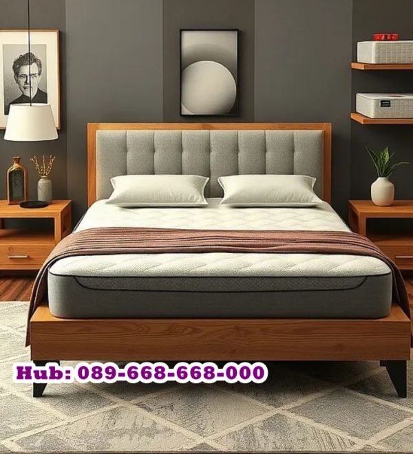 Tempat Tidur Kayu Jati Ukuran 160 X 200 Cm
