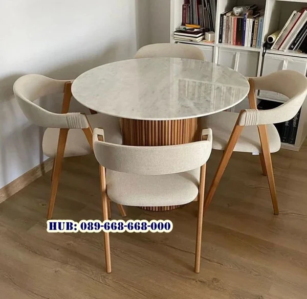 Meja Marmer Bulat Besar