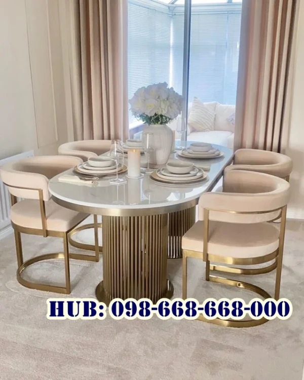 Harga Meja Makan Marmer 4 Kursi Modern