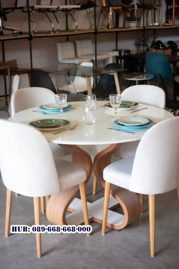 Meja Makan Marmer Putih Sukabumi