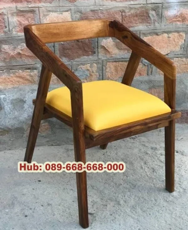 Kursi Cafe Sandaran Minimalis Kayu
