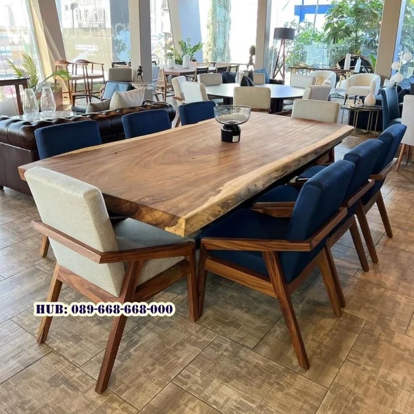 Meja Meeting Trembesi Kayu Solid