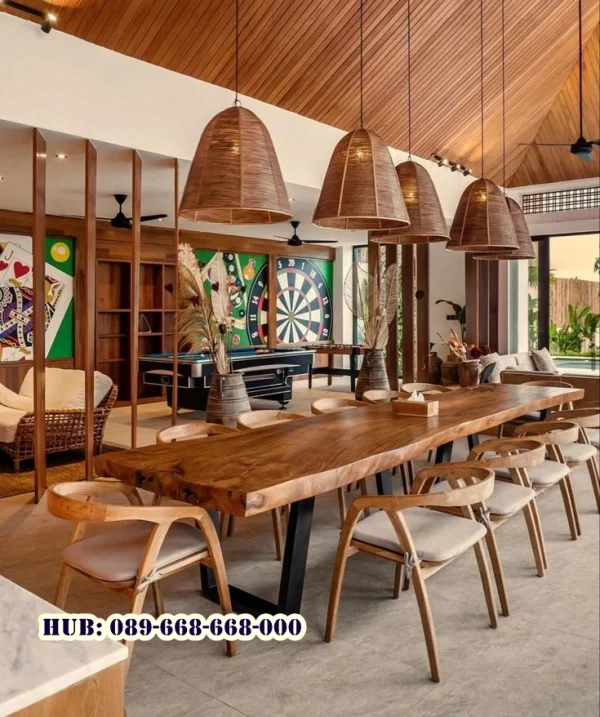 Jual Meja Meeting Trembesi Kaki Besi