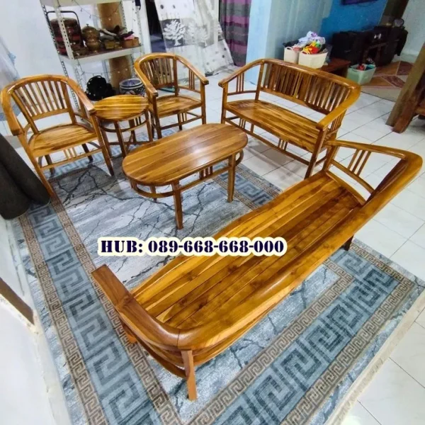Set Kursi Tamu Minimalis Kayu Jati