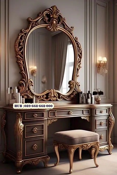 Meja Rias Kayu Jati Klasik