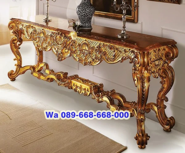Meja Konsol Kayu Jati Ukir