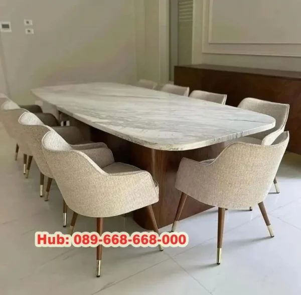 Meja Marmer Kayu Jati Terbaru