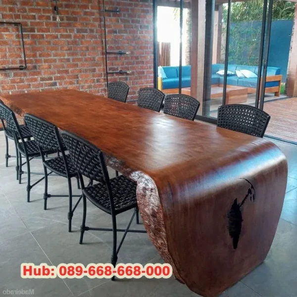 Meja Trembesi Solid Utuh