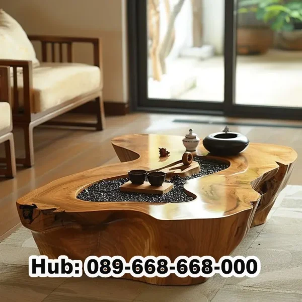 Coffe Table Kayu Utuh