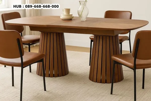 Full Set Meja Makan Kayu Jati Denpasar