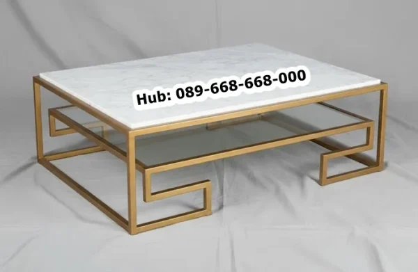 Jual Meja Tamu Stainless Gold