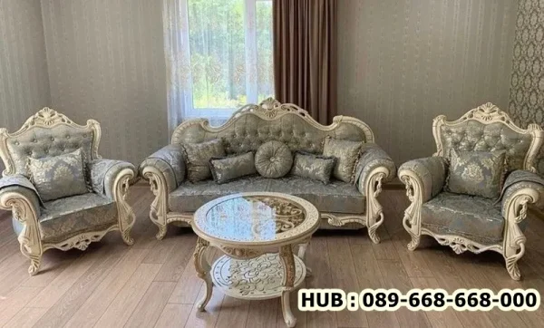 Kursi Tamu Mewah Ukir Klasik