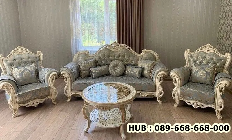 Kursi Tamu Mewah Ukir Klasik