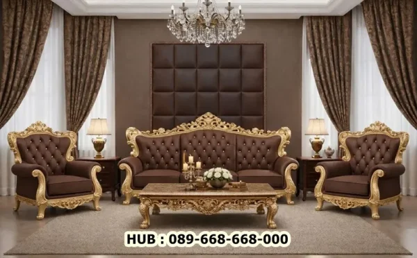 Kursi Tamu Royal Gold Leaf