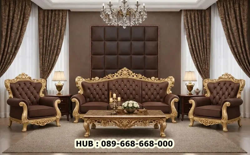 Kursi Tamu Royal Gold Leaf