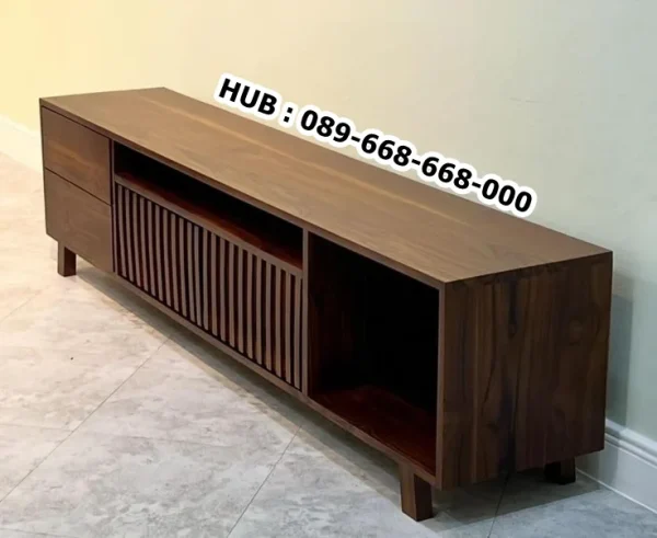 Meja TV Slatted Console