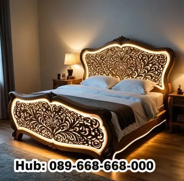 Tempat Tidur Klasik Mewah Kayu Jati