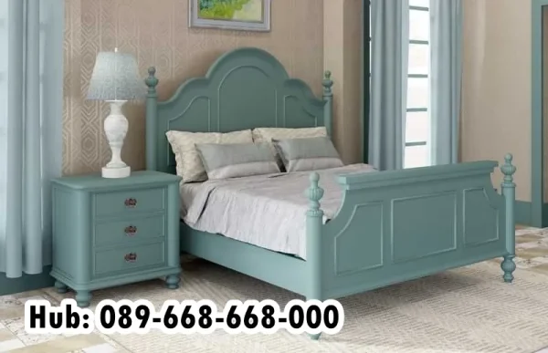 Jual Tempat Tidur Desain Elegan Kayu Jati Magetan
