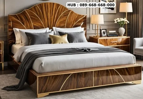 Jual Tempat Tidur Kayu Jati Mewah Elegant Blitar
