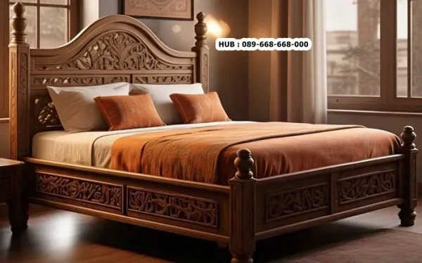 Jual Tempat Tidur Kota Lumajang Kayu Jati Minimalis Klasik