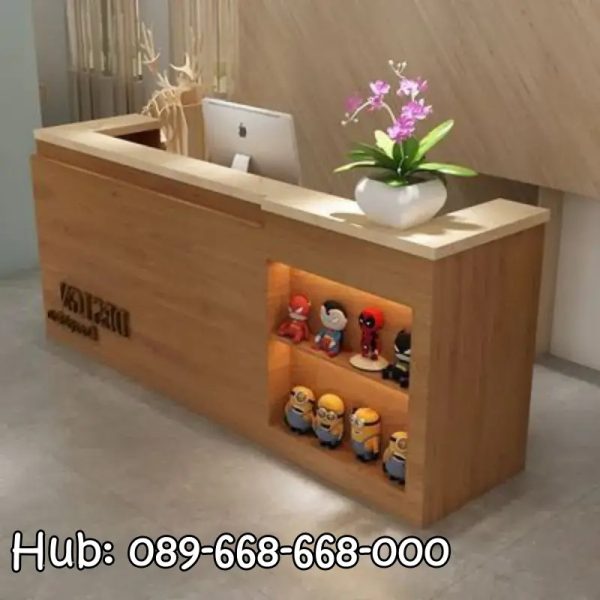 Jual meja Resepsionis Kayu Minimalis