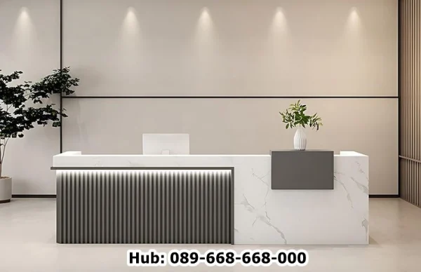 Meja Resepsionis Linear Minimalis Terbaru