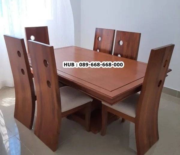 Set Meja Makan Full Kayu Jati Terbaru
