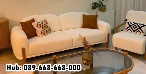 Jual Sofa Busa Kaki Kayu