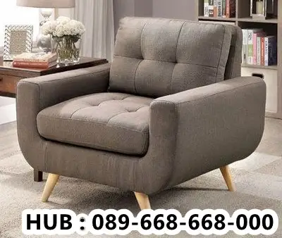Kursi Sofa Single Minimalis Jengki Modern Fabric Wonosobo