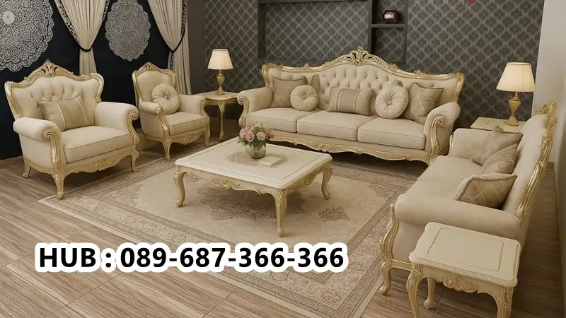 Kursi Tamu Mewah Ukir Keraton Gold Edition