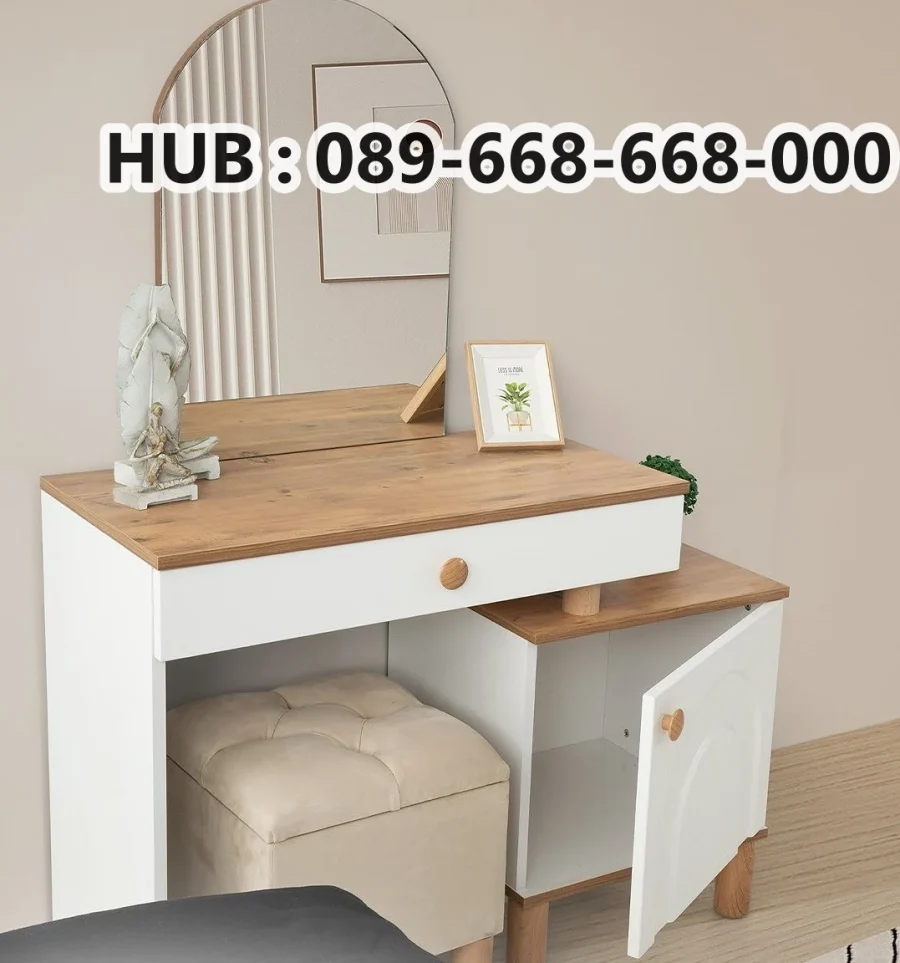 Meja Rias Built In Meja Rias Kayu Minimalis Arch Mirror Edition